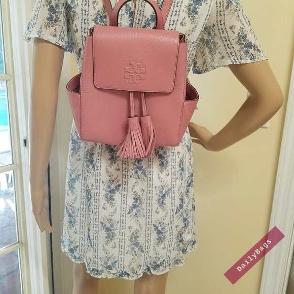 TORY BURCH THEA MINI BACKPACK MAGNOLIA PINK - Picture 6 of 14
